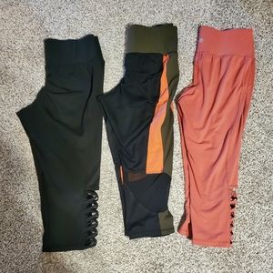 3 pairs women workout leggings
